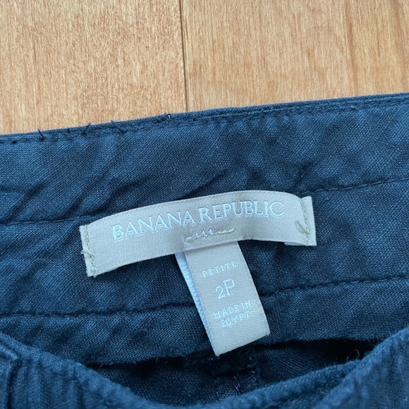Banana Republic Size 2P Dark Blue Linen and Cotton Pants - Picture 5 of 7
